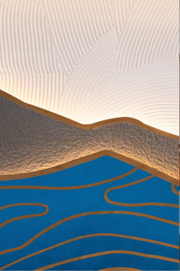 The Mountain Wall - Bespoke concrete texture finish Adorned